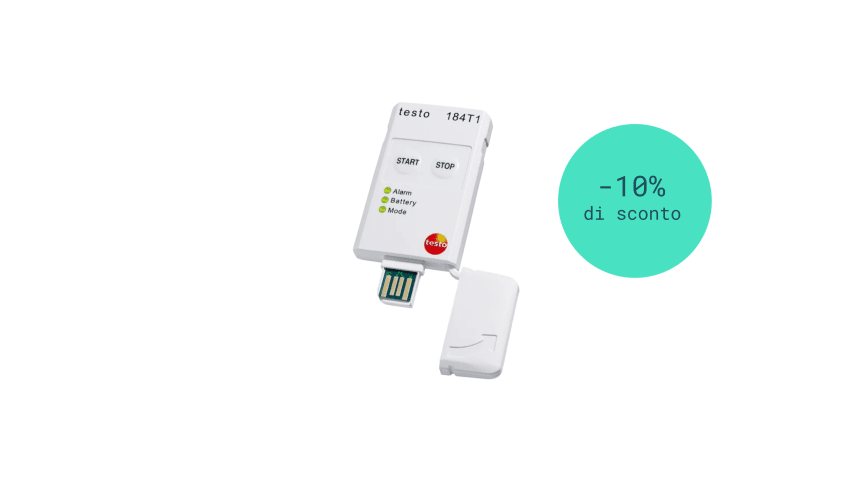 Data logger USB per temperatura per il monitoraggio dei trasporti testo 184 T1
