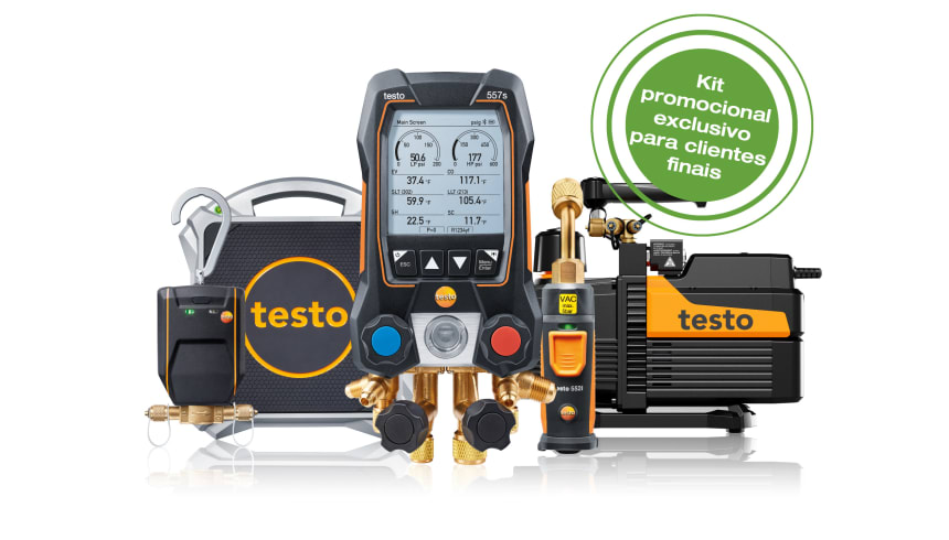 Kit Pro para instaladores de refrigera&ccedil;&atilde;o, bombas de calor e AC