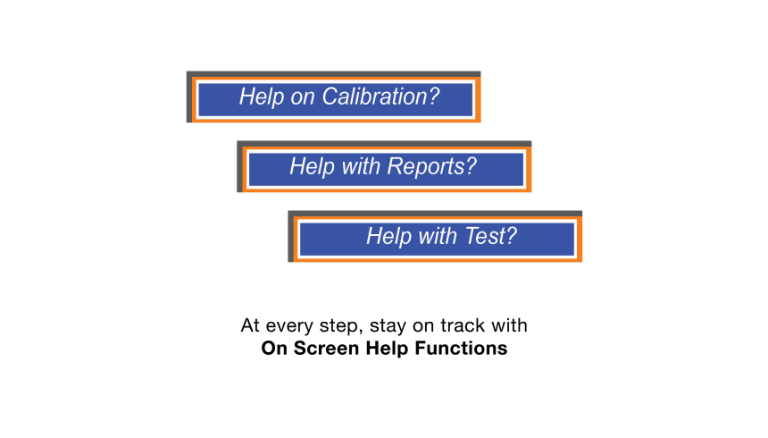 At every step, stay on track with?On Screen Help Functions