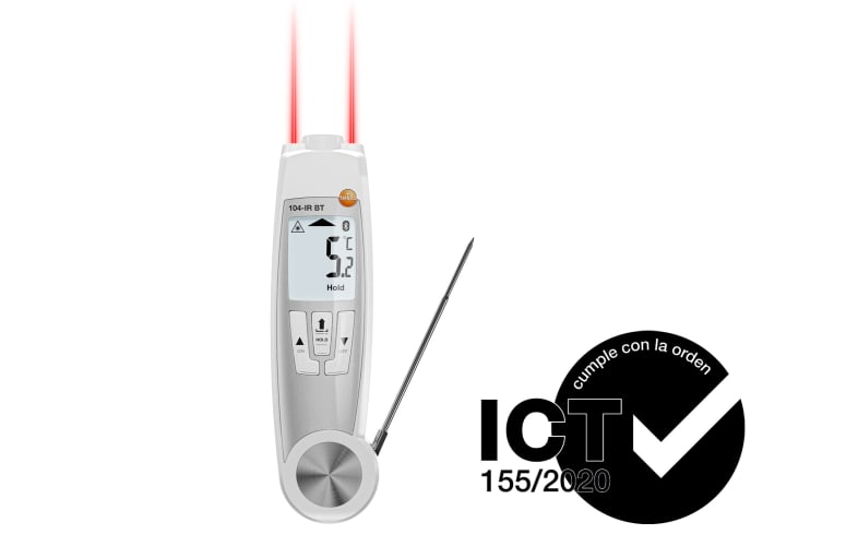 Term&oacute;metro testo 104-IR BT con homologaci&oacute;n ICT 155/2020