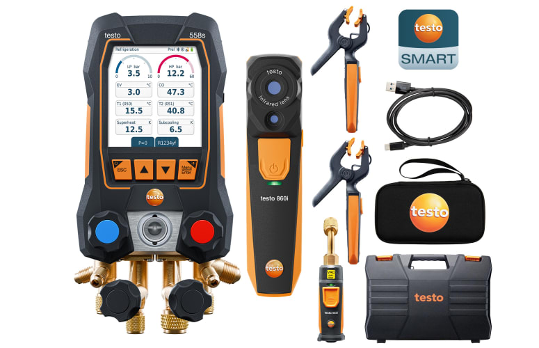 Kit testo 558s y 860i para t&eacute;cnicos de refrigera&ccedil;&atilde;o