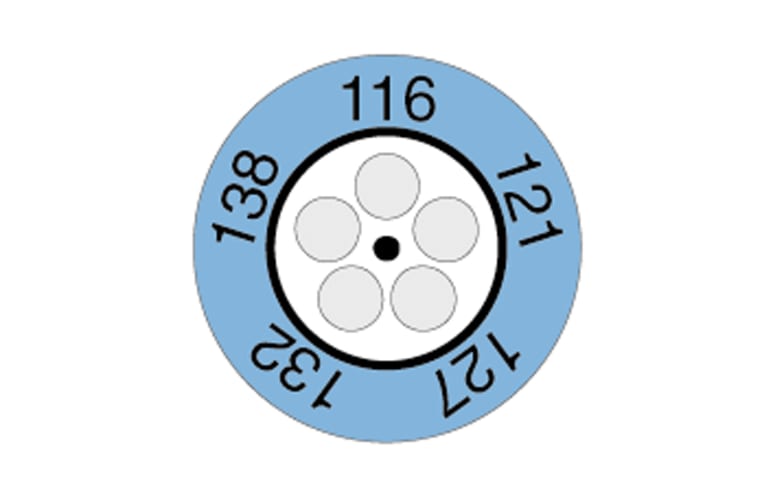Indicador tipo reloj testoterm de 116 a 138 grados