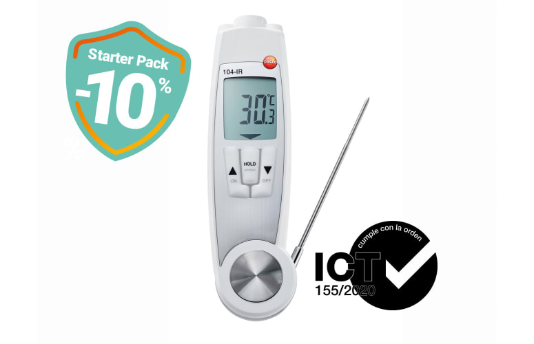 Term&oacute;metro IR y penetraci&oacute;n con homologaci&oacute;n ICT testo 104-IR en promoci&oacute;n