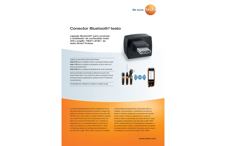 Ficha t&eacute;cnica conector Bluetooth testo
