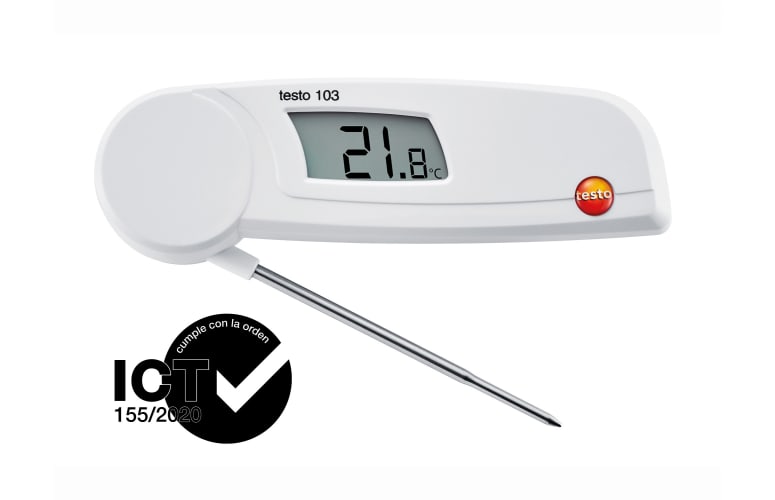 Term&oacute;metro plegable con homologaci&oacute;n ICT testo 103