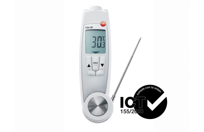 Term&oacute;metro IR y penetraci&oacute;n con homologaci&oacute;n ICT testo 104-IR
