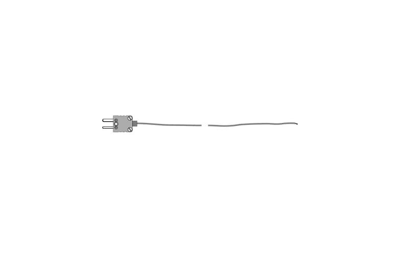Thermocouple with TC adapter, flexible, 1500 mm long, PTFE