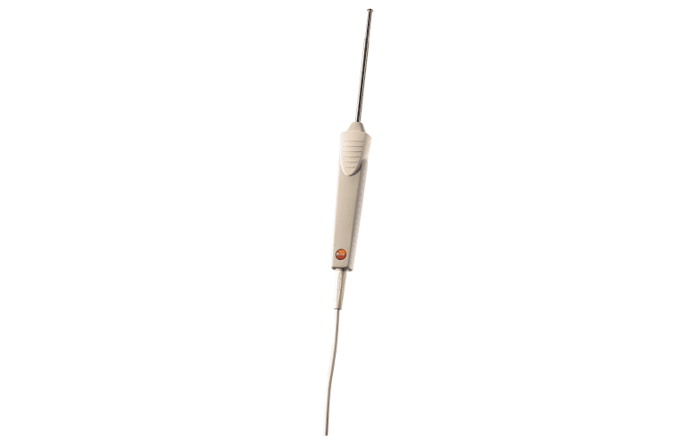 Waterproof surface probe with widened measurement tip