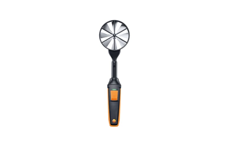 High-precision vane probe (Ø 100 mm, digital) with Bluetooth® including temperature sensor