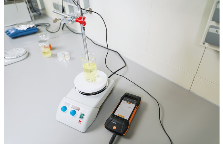Aplicación sonda de laboratorio con recubrimiento de vidrio (digital)