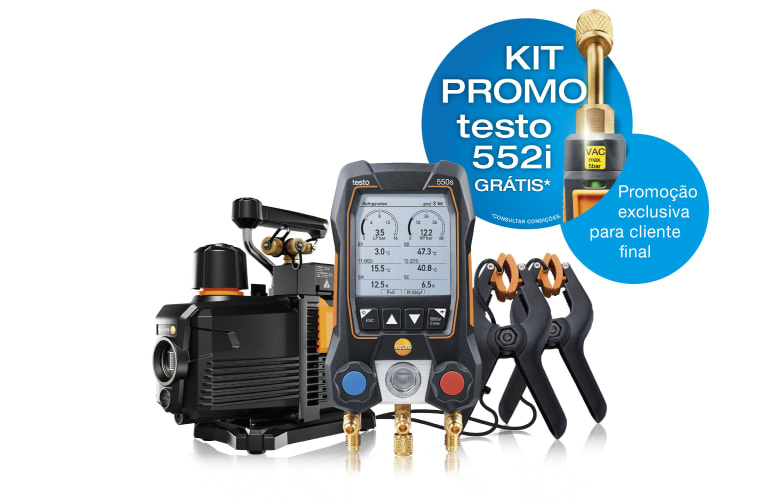 Kit para medi&ccedil;&atilde;o de press&atilde;o e v&aacute;cuo em sistemas de refrigera&ccedil;&atilde;o