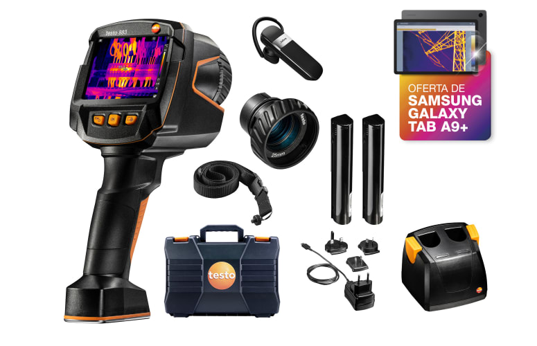 KIt c&acirc;mara termogr&aacute;fica testo 883-1 com tablet de oferta