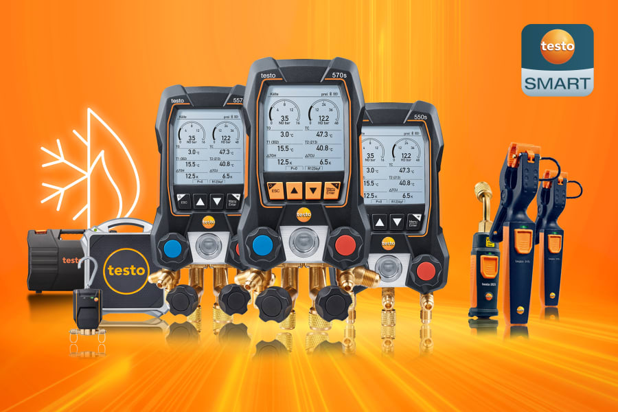 Conjuntos de bombas de calor da Testo