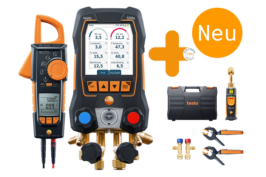testo 558s Smart Vacuum Set mit Füllschläuchen