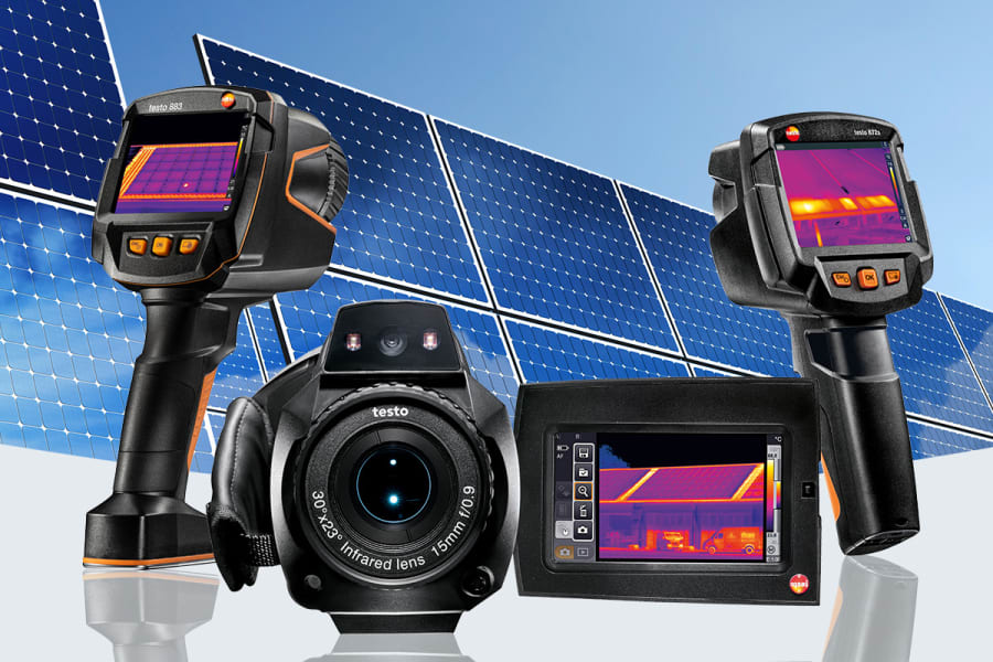 サーモグラフィで太陽光発電設備をチェック