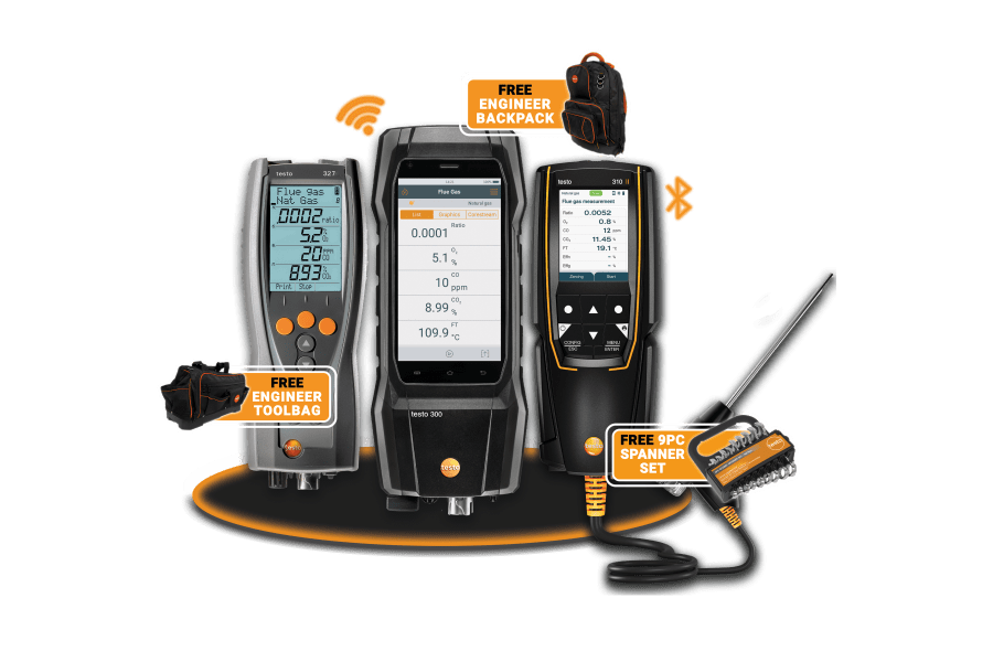 Testo flue gas analysers