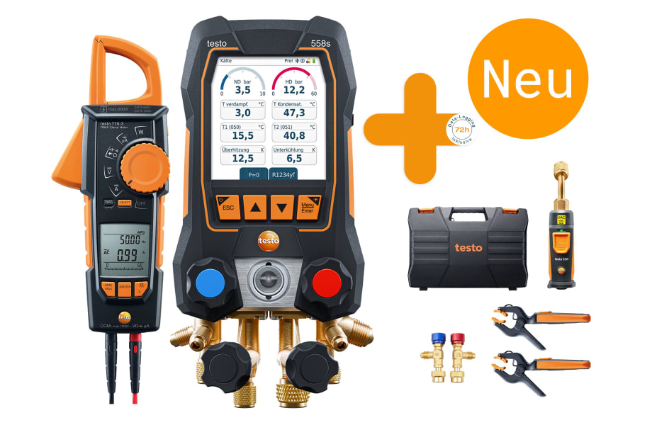testo 558s Smarte Vakuum Set mit Stromzange
