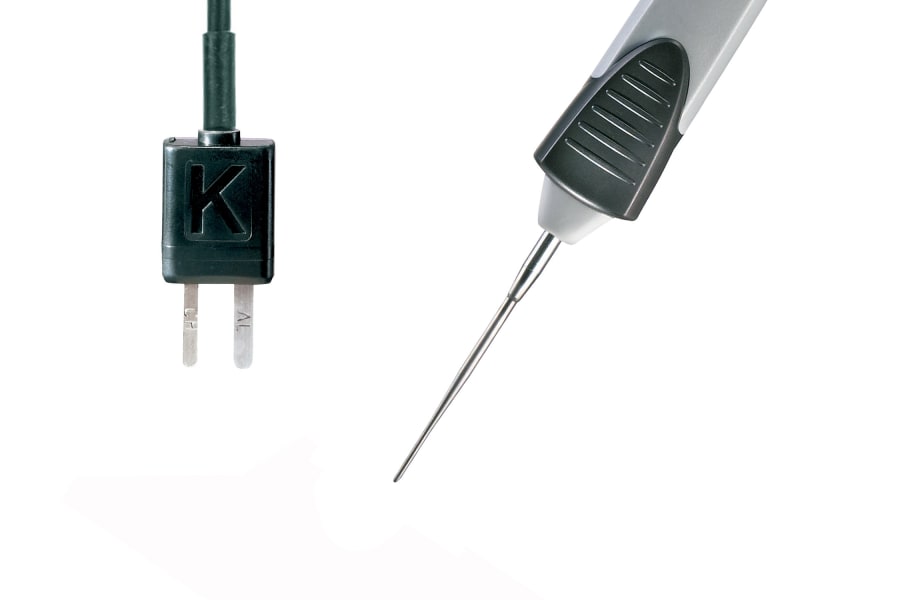 Detalle conector y punta de la sonda Testo