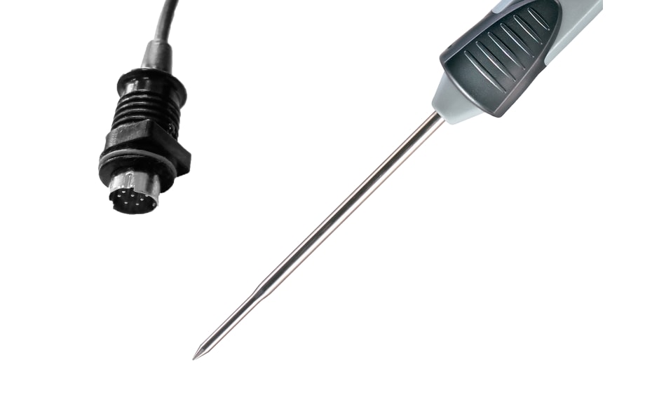 Detalle conector y punta de la sonda testo