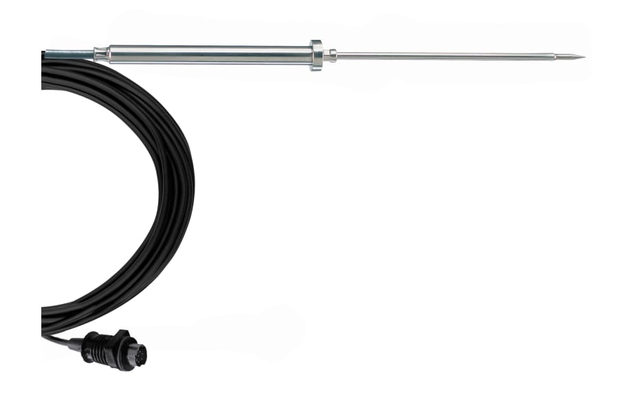 Detalle conector de 8 pines en la sonda testo