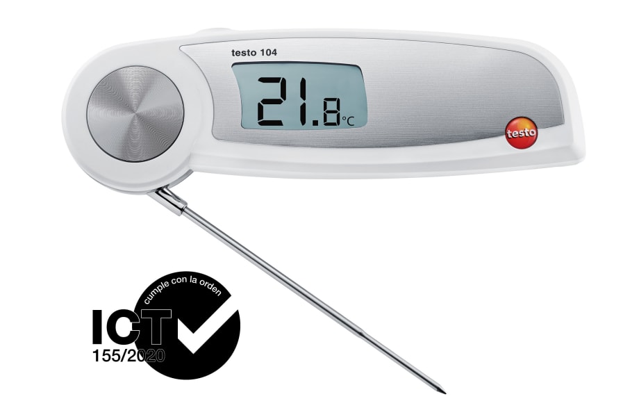 Term&oacute;metro pleglable y estanco con homologaci&oacute;n ICT testo 104