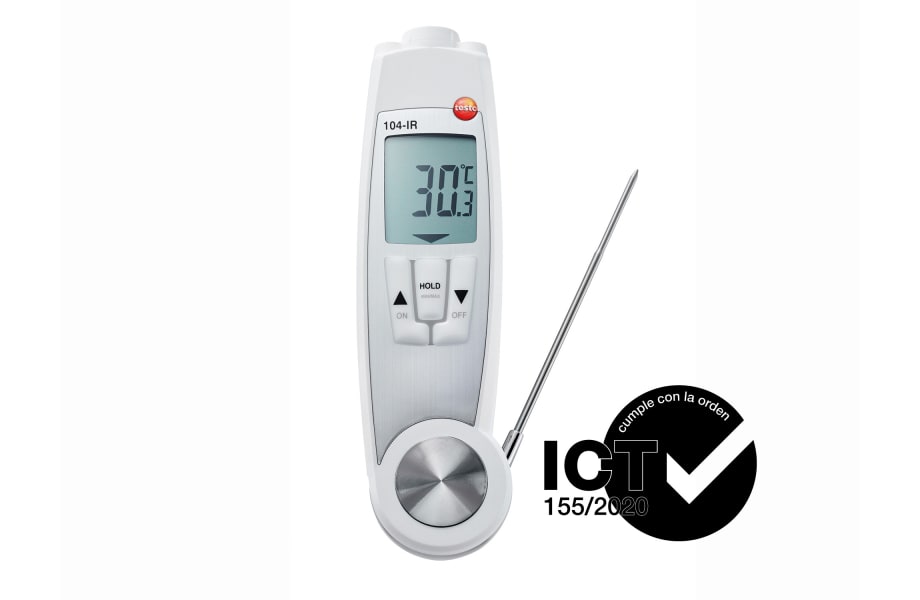 Term&oacute;metro IR y penetraci&oacute;n con homologaci&oacute;n ICT testo 104-IR