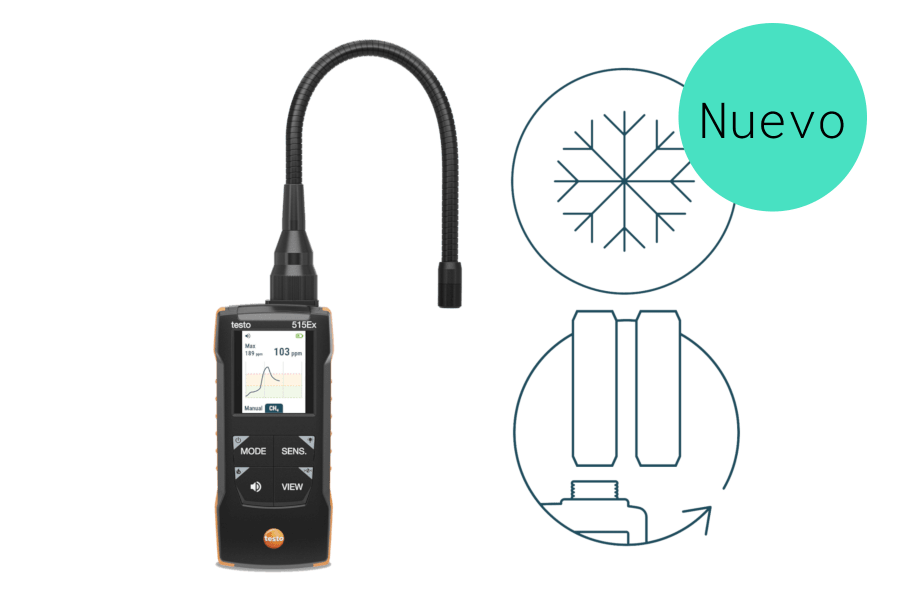Set detector de fugas testo 515 Ex