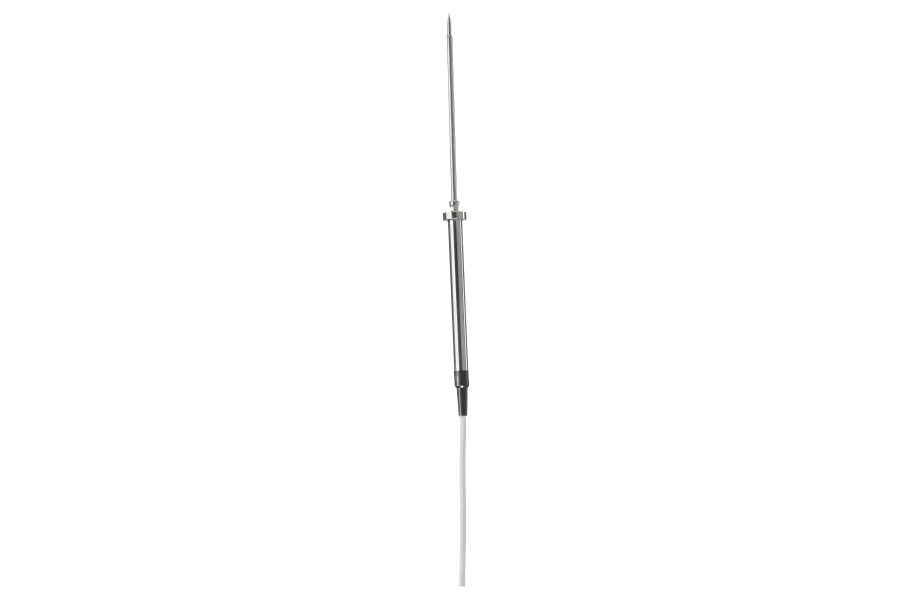 Robust stainless steel Pt100 food probe IP65, calibratable
