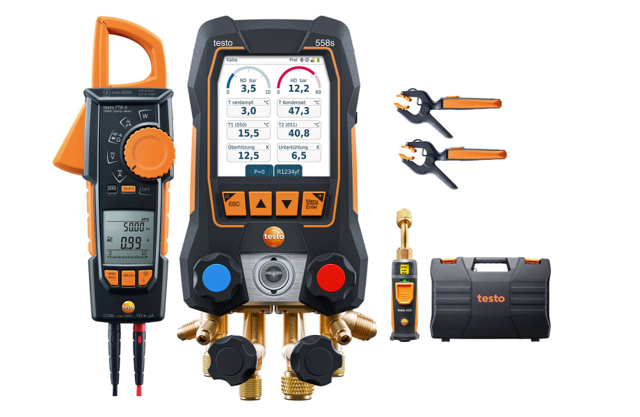 testo 558s Smart Vacuum Kit with clamp meter