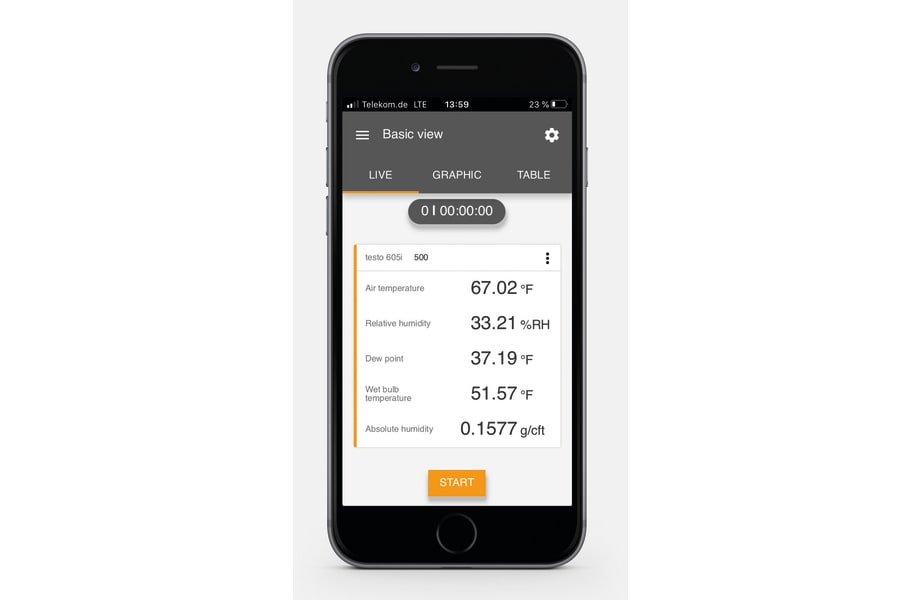 app screenshot testo 605i