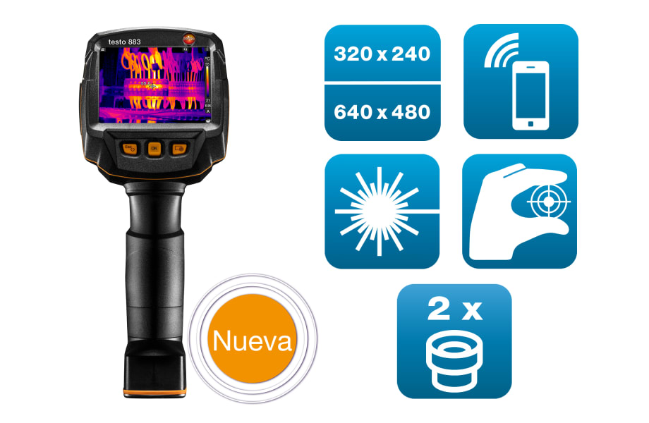 Set testo 883 c&aacute;mara termogr&aacute;fica