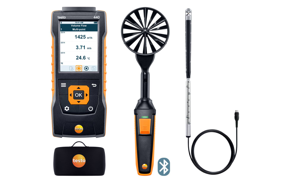 testo&nbsp;440 Air Flow ComboKit 2 with Bluetooth&reg;