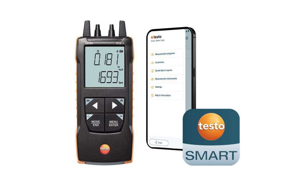 testo 512-1 Cyfrowy przyrząd do pomiaru r&oacute;żnicy ciśnień