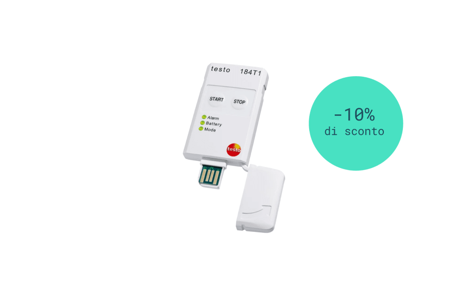 Data logger USB per temperatura per il monitoraggio dei trasporti testo 184 T1