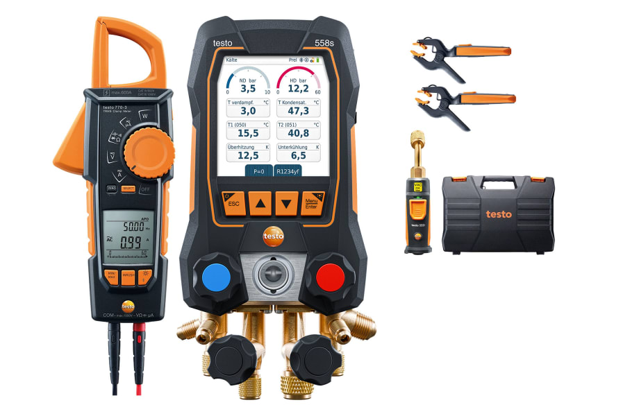 testo 558s Smart Vacuum Kit with clamp meter