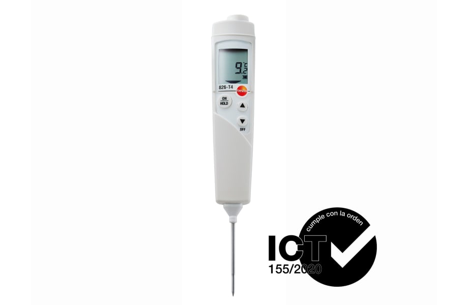 Term&oacute;metro de pincho con homologaci&oacute;n ICT testo 826 T4