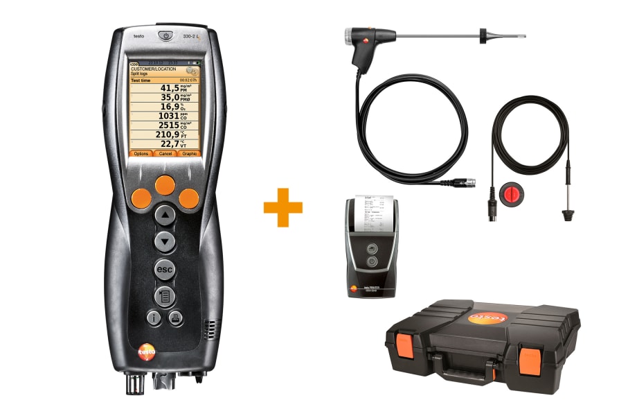 Set de instalaci&oacute;n de calefacciones testo 330-2 LL