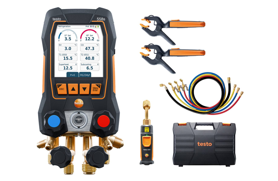testo 558s Smart Vacuum Kit with filling hoses