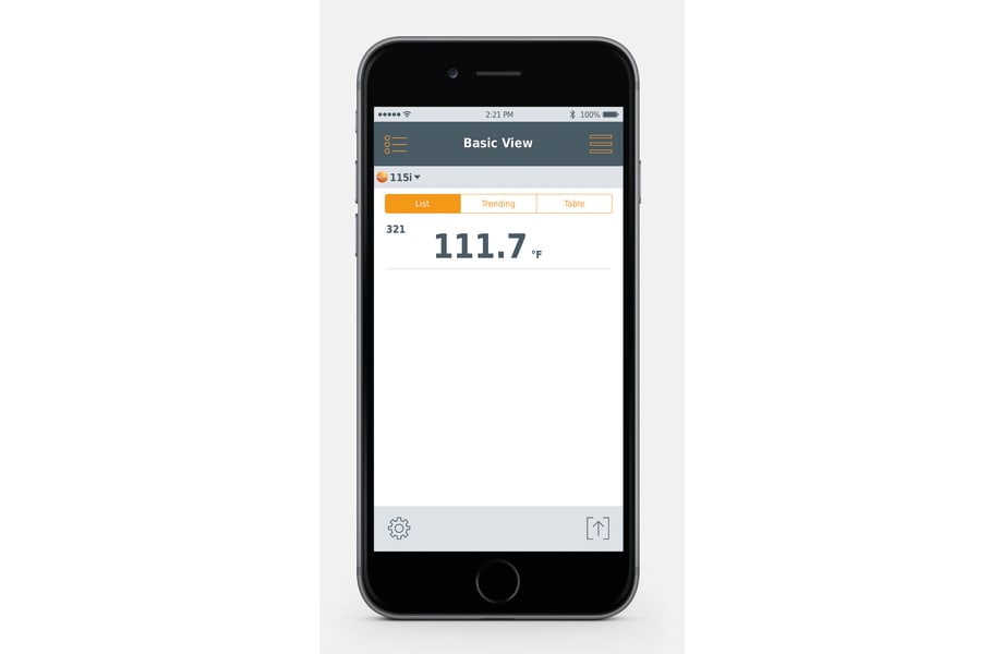 app screenshot testo 115i