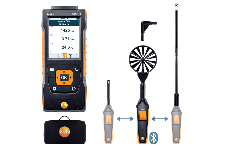 Set combinado 2 para caudal testo&nbsp;440 delta P con Bluetooth&reg;