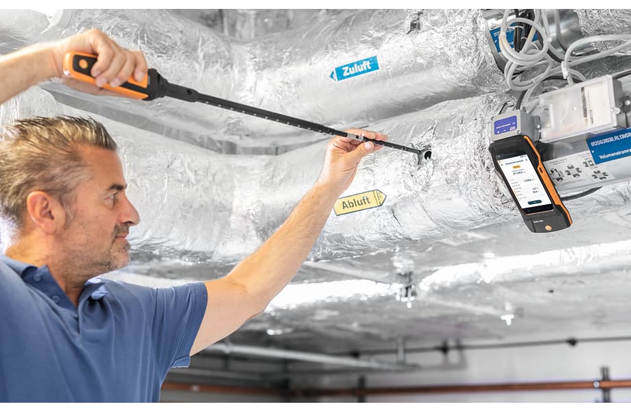 testo 400 air flow kit with hot wire probe