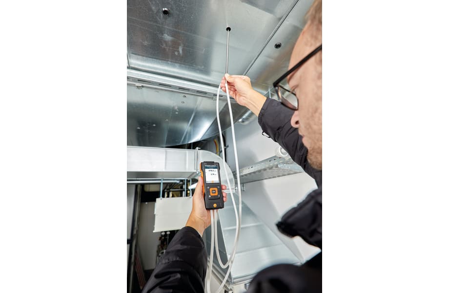 Air flow measurements with pitot tube and tesso 440 dP