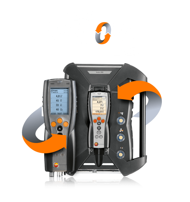 Analizadores de emisiones testo 340 y testo 350