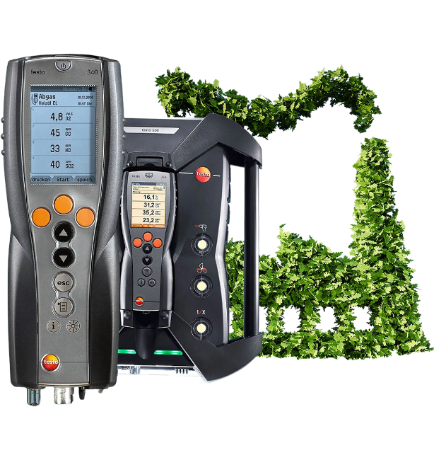 Analyseurs de gaz de combustion industriels de Testo