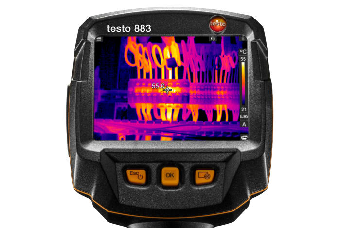 testo 883-1 - 赤外線サーモグラフィ (標準レンズ 30°), 320 x 240ピクセル, 手動フォーカス, アプリ対応