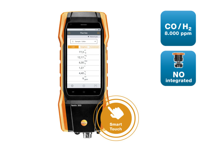 testo 300 燃焼排ガス分析計 測定成分: O2、CO、NO | 燃焼排ガス分析計 testo 300 | 排ガス濃度計 testo 316 |  燃焼ガス測定 | ウェブサイト | 株式会社テストー