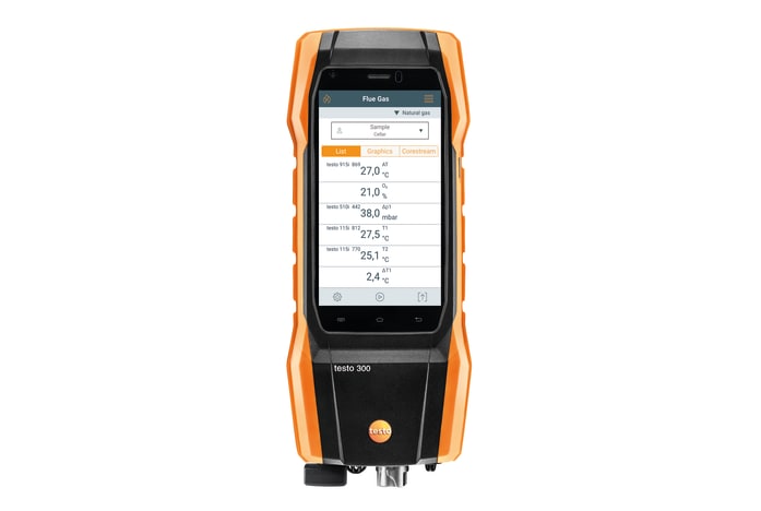 testo 300 燃焼排ガス分析計 測定成分: O2、CO、NO | 燃焼排ガス分析計