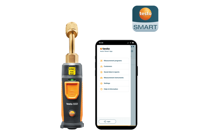 testo 552i - App-controlled wireless vacuum probe testo 552i - App-controlled wireless vacuum probe