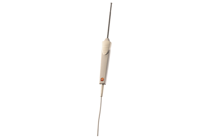 Waterproof surface probe with widened measurement tip