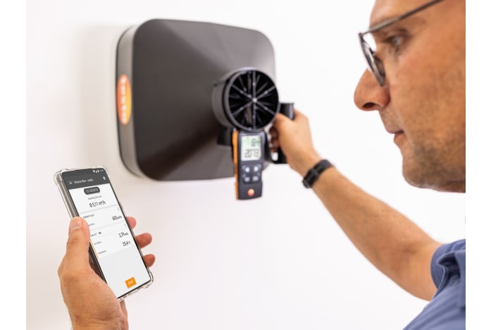 testo 417 세트 1 – 측정용 퓨넬이 포함된 베인 풍속계